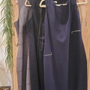 CALVIN KLEIN DRESS BUNDLE (3) NAVY, BLACK, GRAY